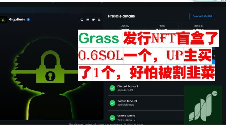 Grass发行NFT盲盒了，UP主0.6SOL买了一个，会不会是大冤种呢？