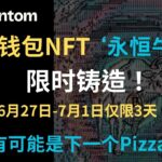 Phantom幻影钱包NFT永恒牛市限时免费铸造，有可能是下一个Pizza？