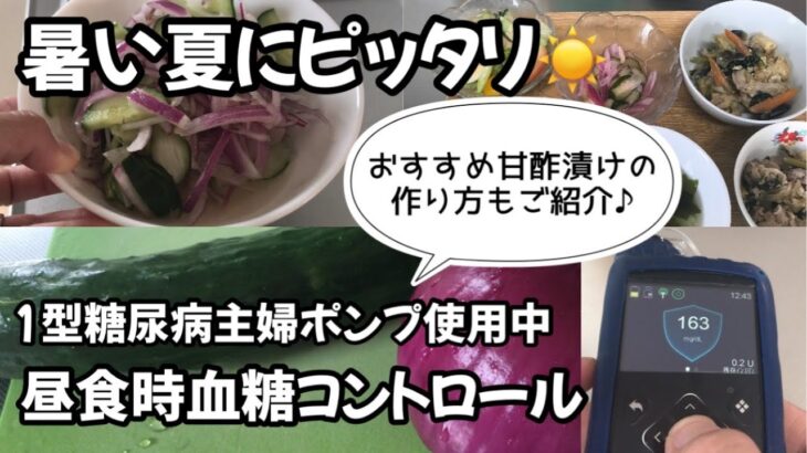 【1型糖尿病】暑い夏にピッタリな簡単甘酢漬け　昼食時血糖コントロール　食事内容　インスリンポンプ　ミニメド780G使用中