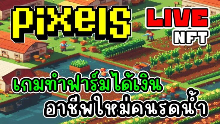 [ LIVE ] Pixels  (NFT) สายฟรีไปเล่น อาชีพรดน้ำ EP.193