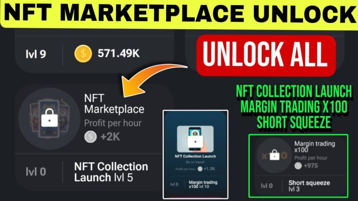 NFT Marketplace & NFT Collection Launch | Margin Trading X100 | Short Squeeze | Hamster kombat