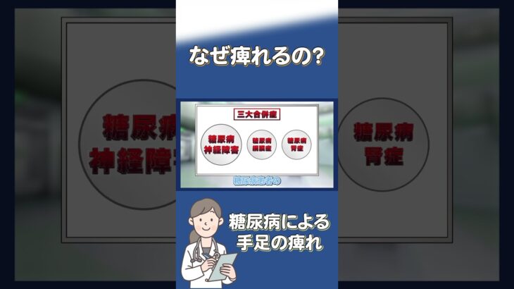 【放置厳禁】手足のしびれの原因は糖尿病？ #shorts #糖尿病 #神経障害 #合併症