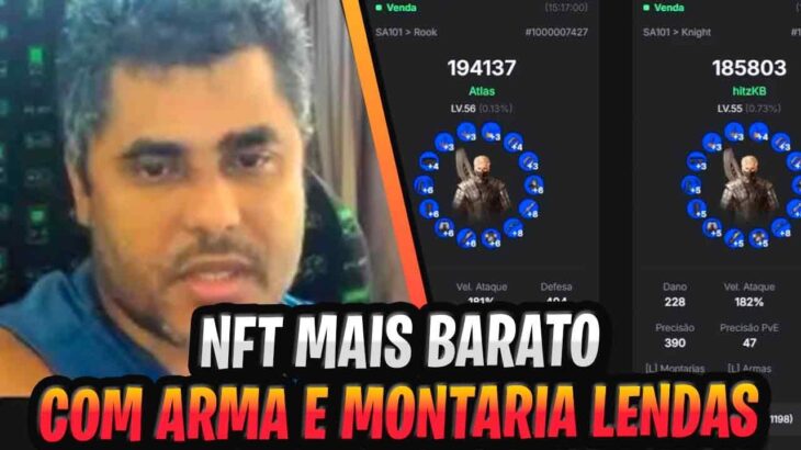 CONFERINDO O NFT MAIS BARATO COM ARMA E MONTARIA LENDAS | CORTES NIGHT CROWS