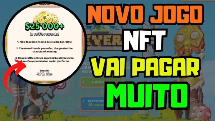 NOVO JOGO NFT PAGANDO 25 MIL DOLARES NO SEU AIRDROP GRÁTIS –  TA ACABANDO 4 DIAS PARA ENTRAR !