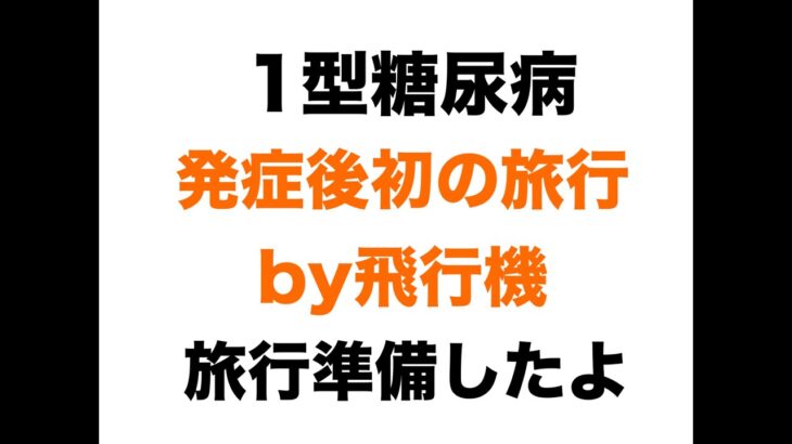 【１型糖尿病】発症後初の旅行by飛行機〜旅行準備をしたよ〜