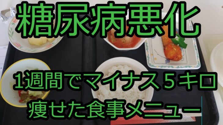 １週間でマイナス５キロ痩せた食事メニュー　　糖尿病悪化で入院してきました