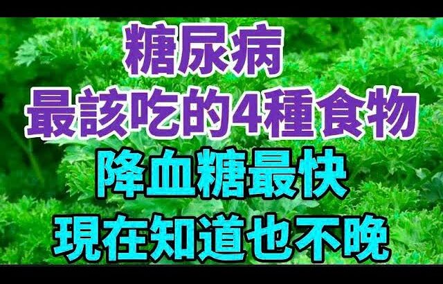 降血糖最快，糖尿病最該吃的4種食物，現在知道也不晚！【中老年心語】#養老 #幸福#人生 #晚年幸福 #深夜#讀書 #養生 #佛 #為人處世#哲理