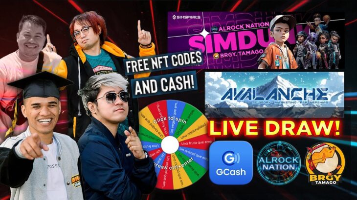 🛑[LIVE] WIN PIONEER NFT CODES +GCASH! | SIMDUNK & AVALANCHE GIVEAWAY RAPOL DRAW!