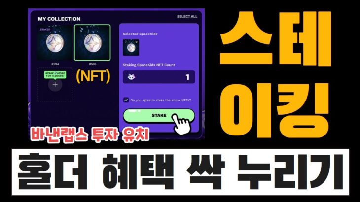 바이낸스랩스 묻은 곰블게임즈, 자체 NFT 스테이킹하고 G토큰 채굴 가능 | SPACEKIDS NFT