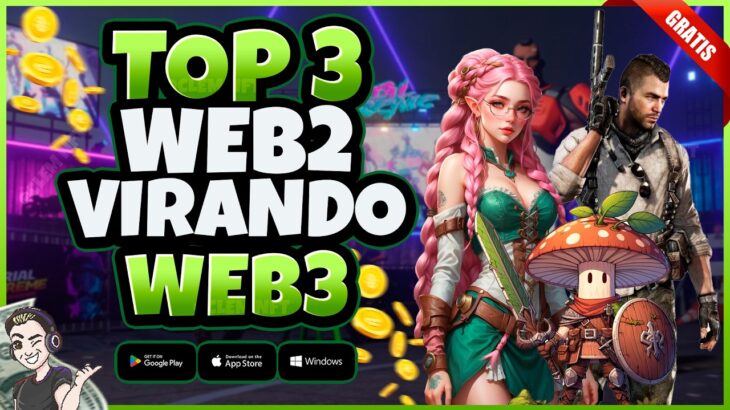 TOP 3 Jogos Virando Play to Earn | Descubra os Melhores Games NFT Grátis Vindo para a Web3