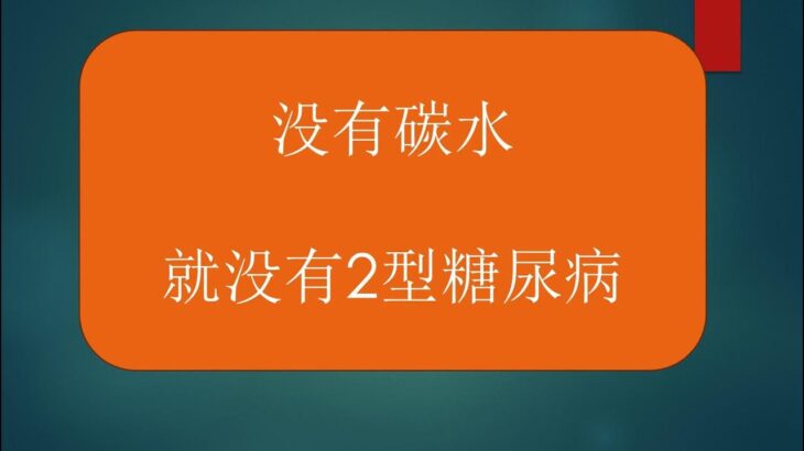 10月1日没有碳水就没有2型糖尿病