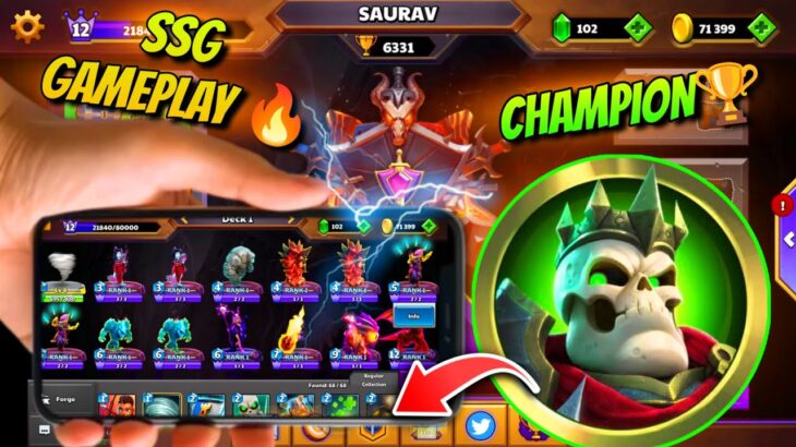 Castle Crush | Champion League My Highest Score +6300 | Very Powerful NFT Deck Gameplay 🔥