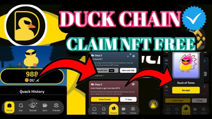 DuckChain Airdrop। Duck Chain TestNet। Duck Chain Arbitrum Airdrop । Duck Chain NFT Claim ।