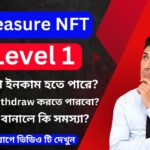 Treasure NFT লেভেল 1 থেকে কত টাকা ইনকাম বা Withdraw করতে পারবো  | Team না বানালে কত দিন কাজ করা যাবে