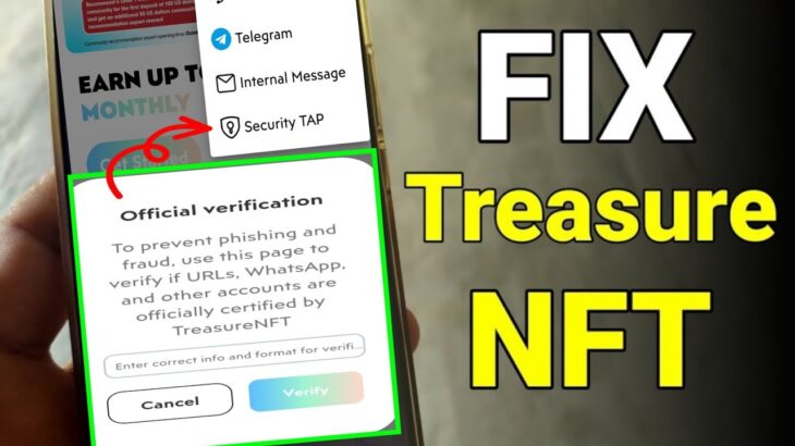 Treasure NFT Official Verification | How to Security TAP | New Policy of NFT | Universe Crux