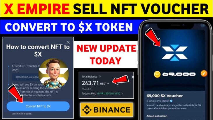 X empire convert NFT to $X token | how to sell x empire NFT | X empire new update today