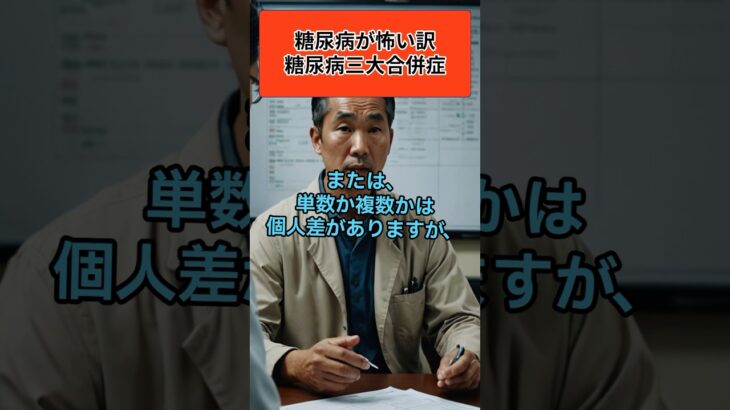 【shorts健康雑学】糖尿病が怖い訳　糖尿病三大合併症 #糖尿病 #合併症 #透析