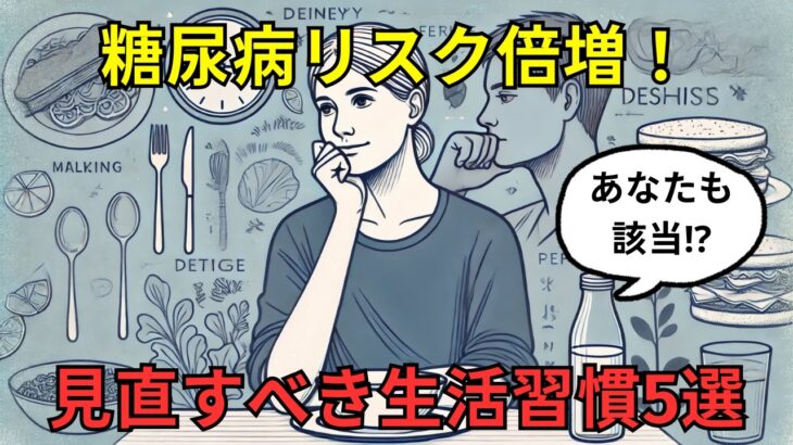 糖尿病が怖いなら絶対見て！糖尿病リスクを上げる行動5選