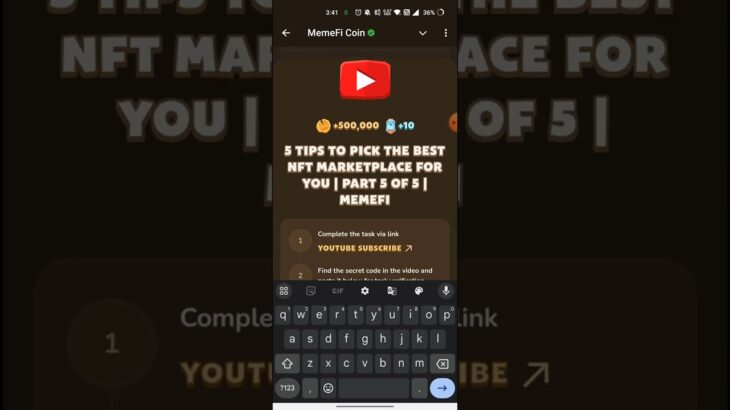 5 TIPS TO PICK THE BEST NFT MARKETPLACE FOR YOU | PART 5 OF 5 | Memefi New Video Code