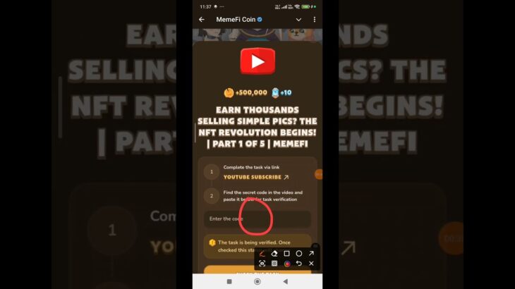 EARN THOUSANDS SELLING SIMPLE PICS? THE NFT REVOLUTION BEGINS!| PART 1 OF 5 | Memefi New Video Code