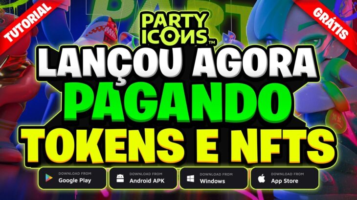 Novo Jogo Gratis NFT e Cripto Party Icons na Ronin Pagando em Tokens e NFTs