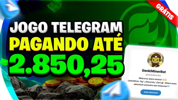 Novo Jogo NFT e Cripto no Telegram Pagando em Dolar GenkiMiner