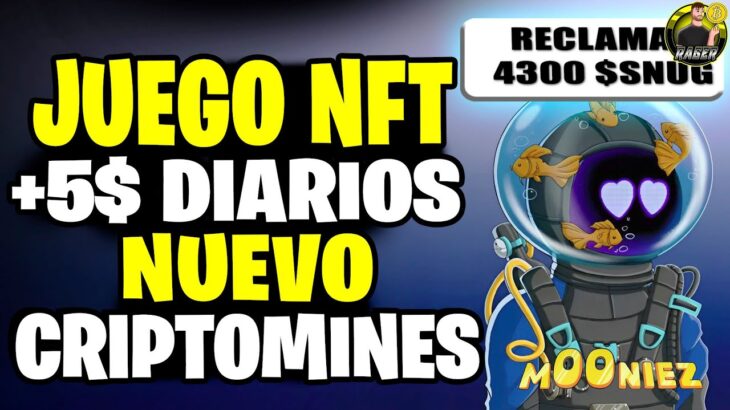 🚀RAPIDO! GANA +5$ AL DÍA CON ESTE NUEVO JUEGO NFT ESTILO CRIPTOMINES 💥 CLICK TO EARN 🚀 MOONIEZ