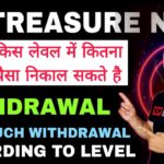 Treasure NFT Withdrawal Limit || किस लेवल पर कितना पैसा निकलेगा || Always Be Updated