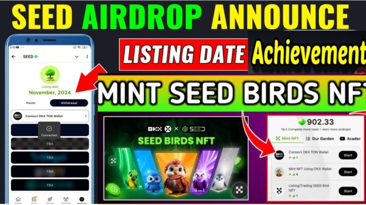 seed airdrop listing date | seed birds 🐦 NFT mint process| seed airdrop new update