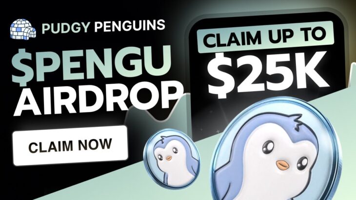 Crypto Airdrop : PENGU Pudgy Penguins NFt Airdrop Up to $25,000 $PENGU