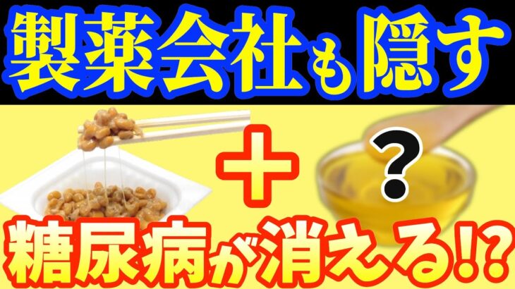 【糖尿病必見！】知らないと一生後悔！納豆に入れるだけで血糖値&HbA1cが下がる食べ物と避けるべき食べ方【製薬会社が秘密にする納豆+⚪︎⚪︎⚪︎の効果！糖尿病・高齢者・血糖値】