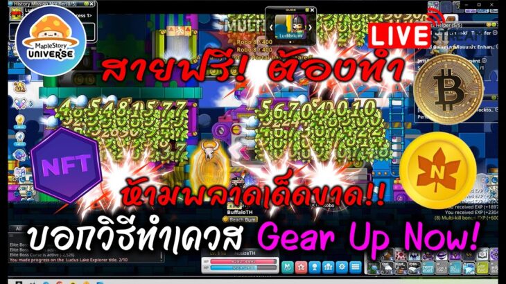 [🔴LIVE] EP.268 MapleStory Universe NFT บอกวิธีทำเควส Gear Up Now! สายฟรี! ต้องทำห้ามพลาดเด็ดขาด!!