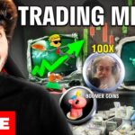 LIVE TRADING ON A BLOODY SUNDAY! LIVE TRADING MEMECOINS! TRADING MEME COINS! SOLANA MEME COINS 100X