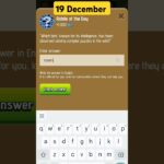 Zoo Riddle of the day answer 19 December 2024 #zoo #nft #yt_shorts