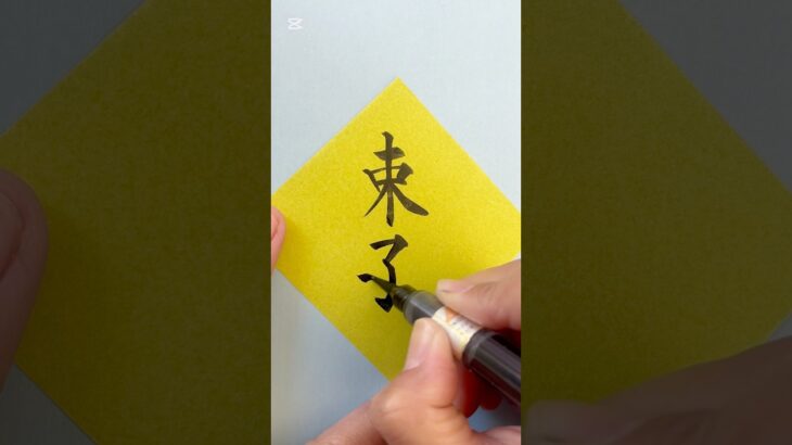 【読めたらすごい】『束子』#art #shodo#書家　#難読漢字 #クイズ　#nft　#文化 #ぺんてる #筆ペン #美文字　#ビジネス　#香港