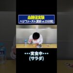 【血糖値実験】ベジファースト（直前vs15分前） #血糖値 #糖尿病 #リブレ #shorts