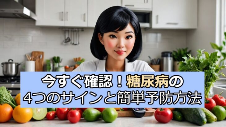 糖尿病が始まるサインに気づいていますか？🤔今すぐ確認！4つのサインと簡単予防法