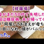 【修羅場】義母がまだ50代で失明した。原因は糖尿病。夫が帰ってくるなり「同居しておまえが母ちゃんの目になれ」頭がパニックになった。【痛快・スカッとジャパン】