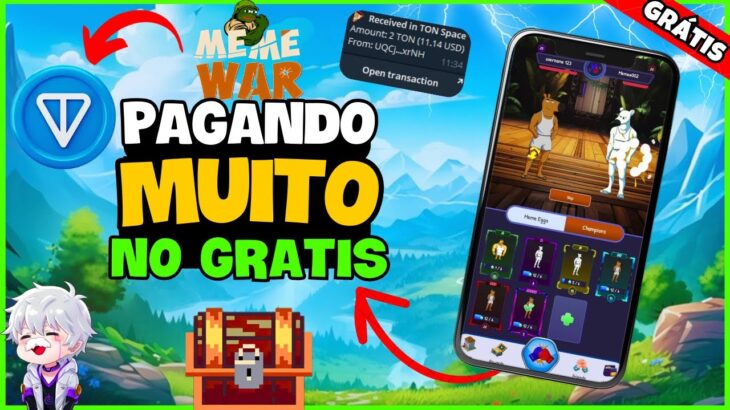 🔥 JOGO NFT GRÁTIS MOBILE de MINERAÇÃO PAGANDO MUITO de GRAÇA! Como GANHAR no MEME WAR – FREE TO PLAY