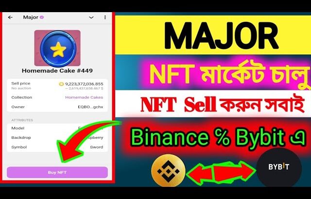 Major NFT Sell করার সঠিক নিয়ম | সুখবর Major NFT Sell করা যাবে | Major NFT Market Price