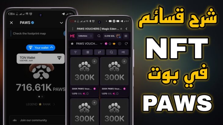 عاجل شرح طريقة شراء وبيع قسائم NFT في بوت PAWS شرح كامل والسعر المتوقع للعملة