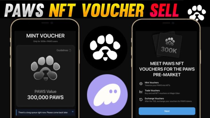 🐾 PAWS Airdrop NFT Voucher Mint & Sell | Paws airdrop pre-market update | paws airdrop new update