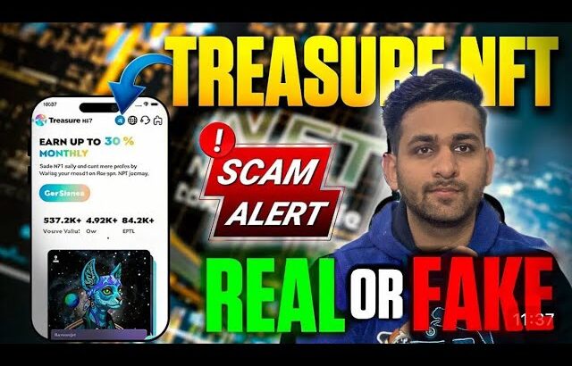 TREASURE NFT REAL OR FAKE ||SCAM ALERT🚨 treasure nft ma bhut logo ka sath kardiya ha scam|| be alert