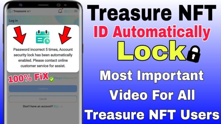 Treasure NFT 5 times Account security lock has been automatically enabled | Treasure NFT ID Unlocked