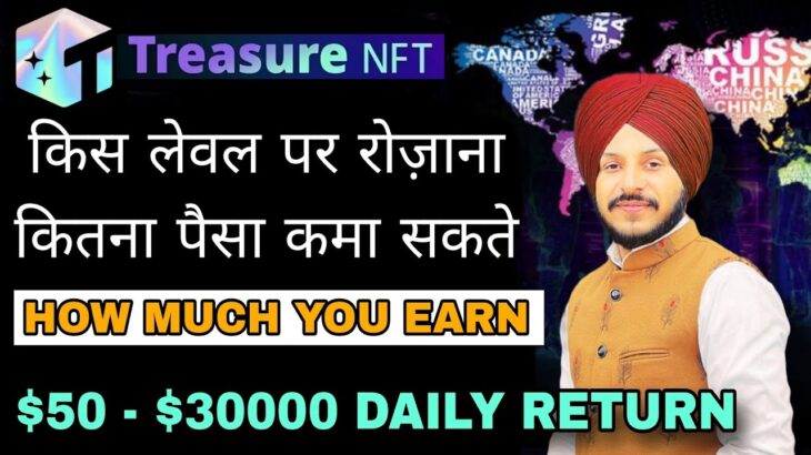 Treasure NFT 6 Level Earning Per Day || रोजाना किस लेवल पर कितन पैसा कमा रहे लोग