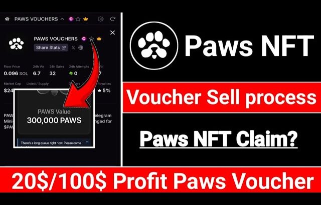 paws NFT Claim Live | Paws Voucher Sell ? Paws NFT Voucher Claim ? Paws Voucher?