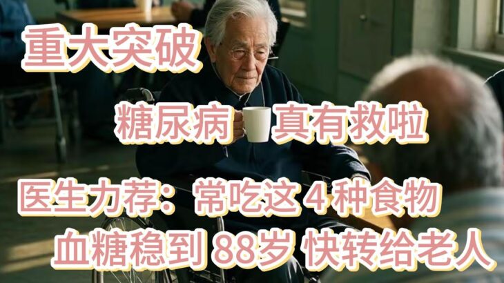 重大突破！糖尿病真有救啦！醫生力薦：常吃這 4 種食物，血糖穩到 88 歲！快轉給老人，The 4 Foods That Can Help Diabetics Live Healthier Lives