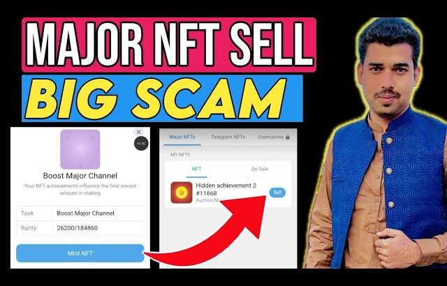 Major achievement convert into nft new update | major nft mint and sell live full process