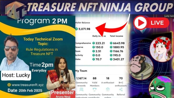 Treasure NFT Business Plan Daily Update I LIVE ZOOM MEETING I लाखों की income  | Payment Proof  |