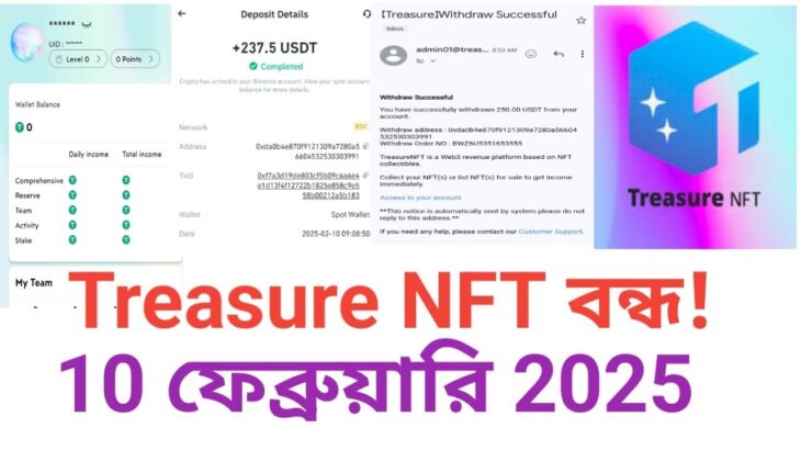 Treasure NFT বন্ধ হয়ে গেলো ? Fake News | System Update Tresure NFT | দুপুরের পরে। ফিরবে NFT